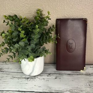 Cartier Wallet Long Bifold Leather